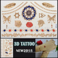 OEM color al por mayor 3D colorido efecto tatuaje impermeable etiqueta tatuaje hermoso diseño para el cuerpo YH 025